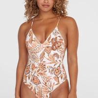 Maillot une pièce Saltwater Jaida Crochet | Orange Jungle Paisey