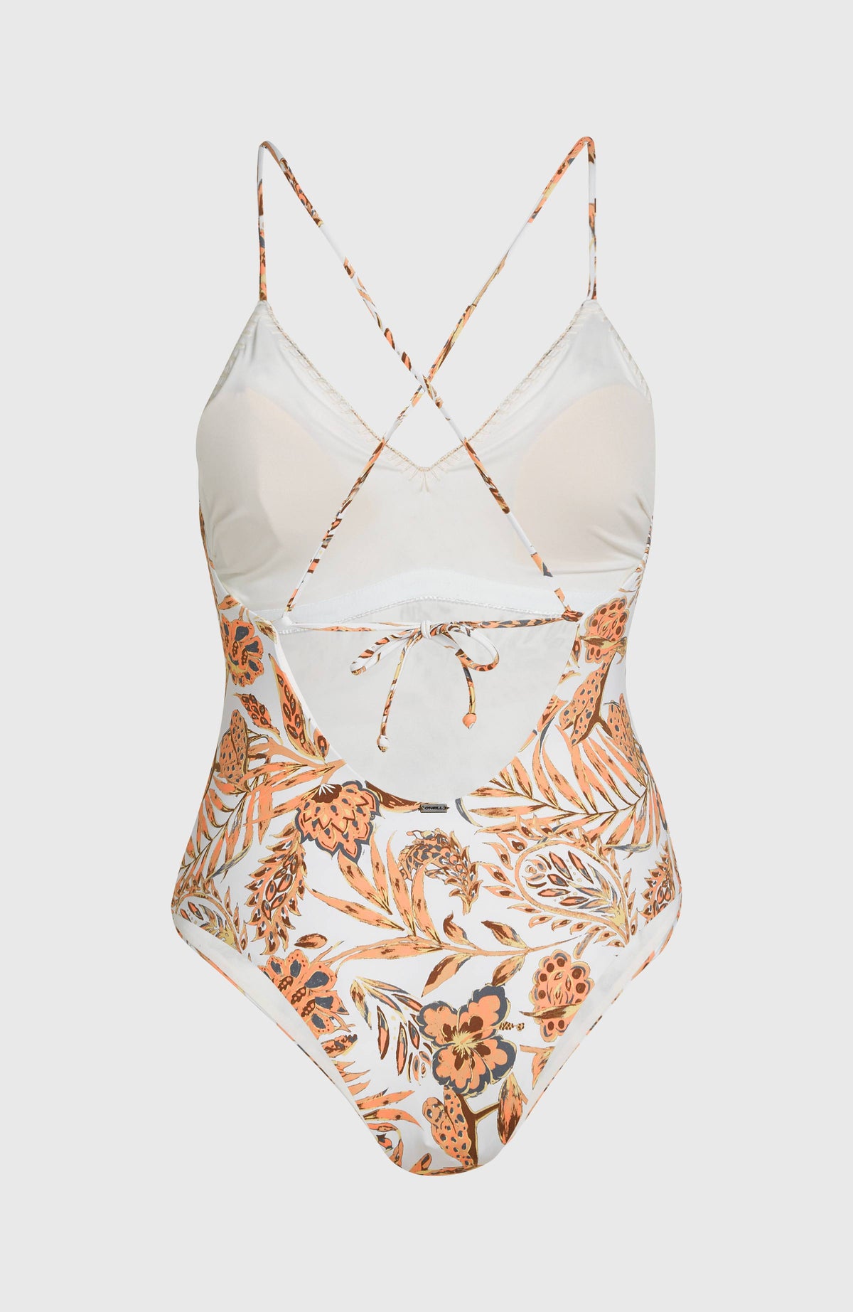 Maillot une pièce Saltwater Jaida Crochet | Orange Jungle Paisey