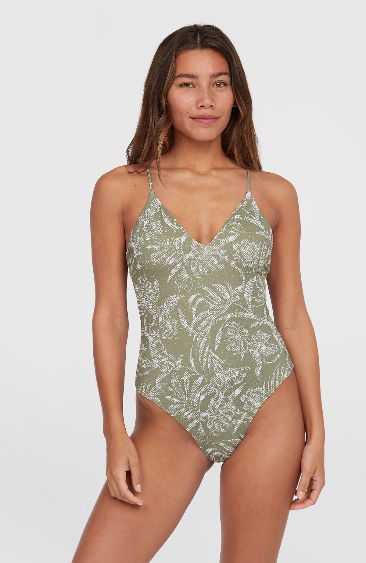 Maillot une pièce Jaida | Green Textured Jungle