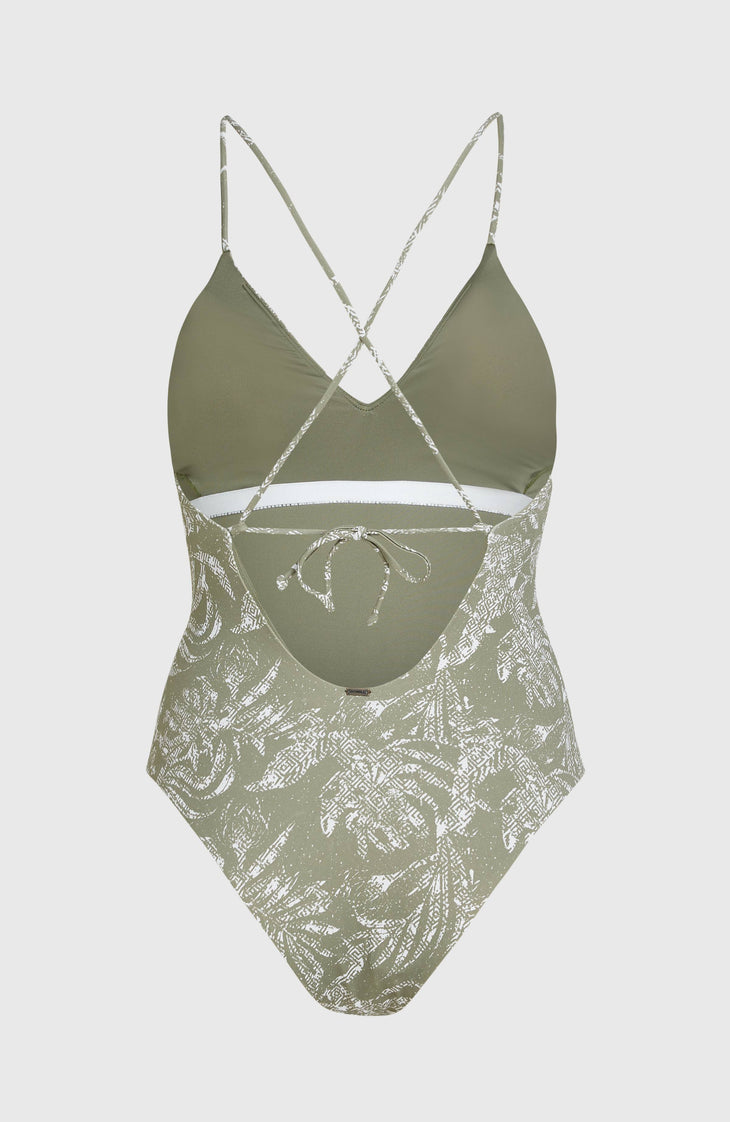 Maillot une pièce Jaida | Green Textured Jungle