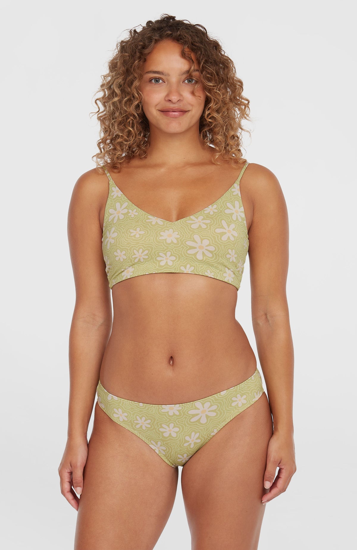 Ensemble de bikinis Beach Vintage Midles Rita | Green Daisyline
