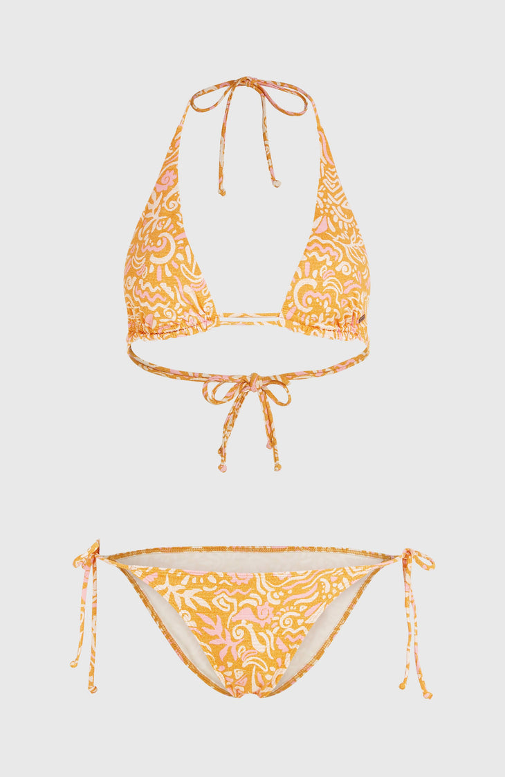 Ensemble de bikinis Women of The Wave Mother Maracas | Orange Abstract Wave