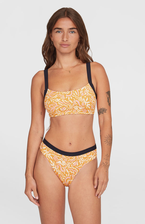 Ensemble de bikinis Sport | Orange Abstract Wave