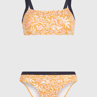 Ensemble de bikinis Sport | Orange Abstract Wave