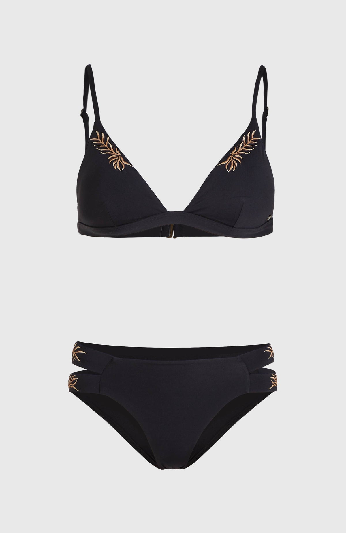 Ensemble de bikinis à broderie Seaside Boulder | Black Out