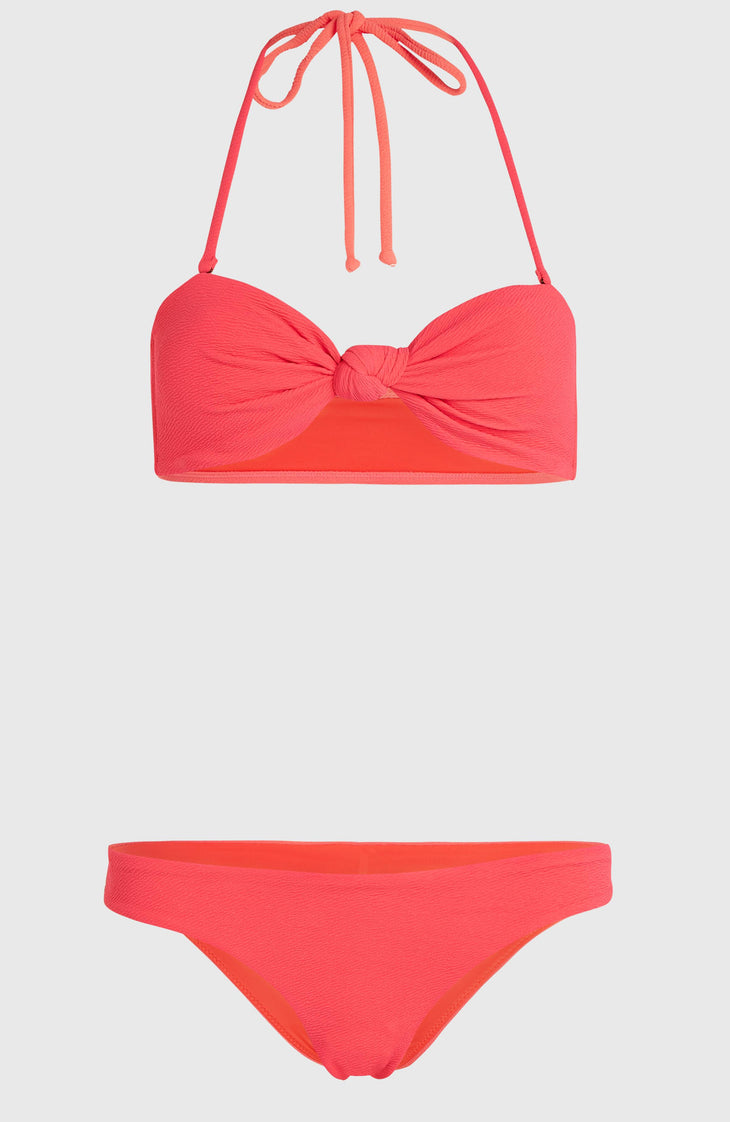 Ensemble de bikinis Knot Bandeau Matira | Pink Flamingo