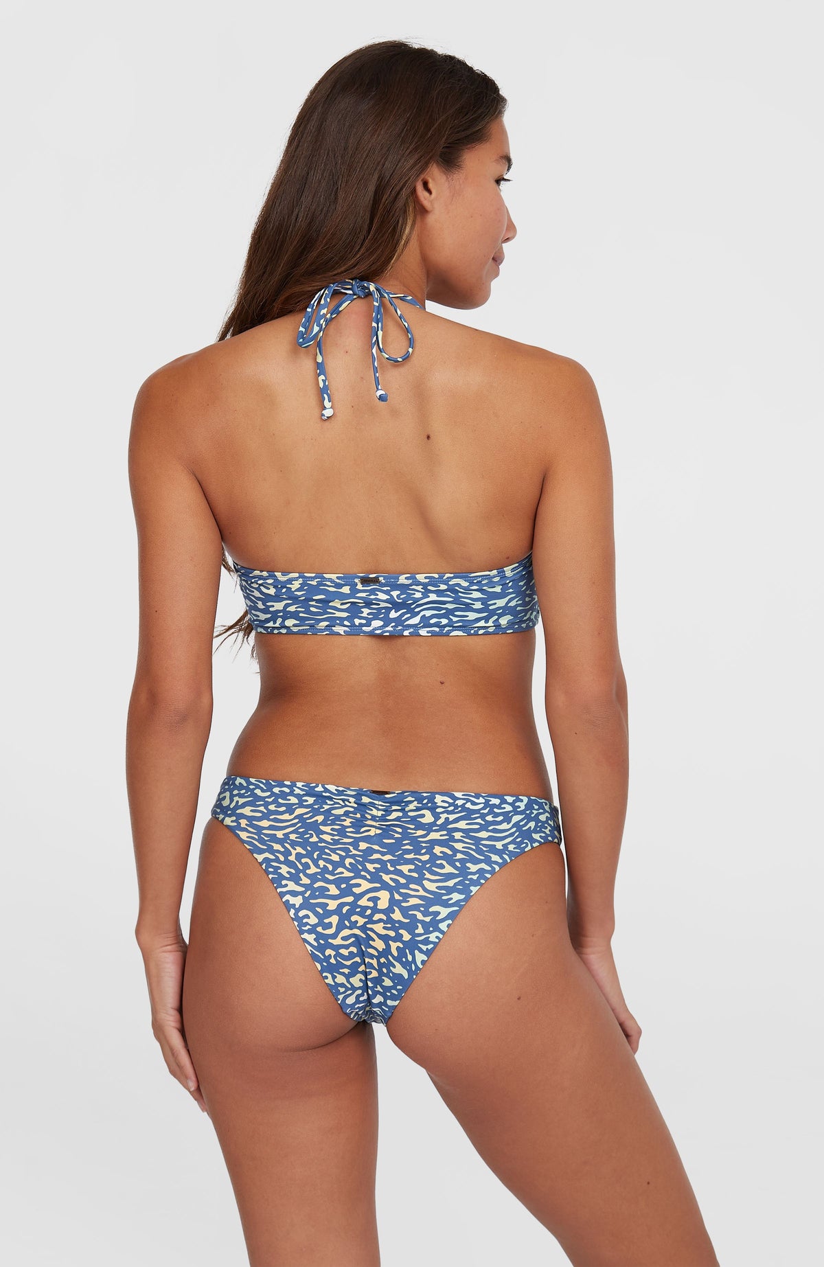 Ensemble de bikinis Knot Bandeau Matira | Yellow Animal Blur