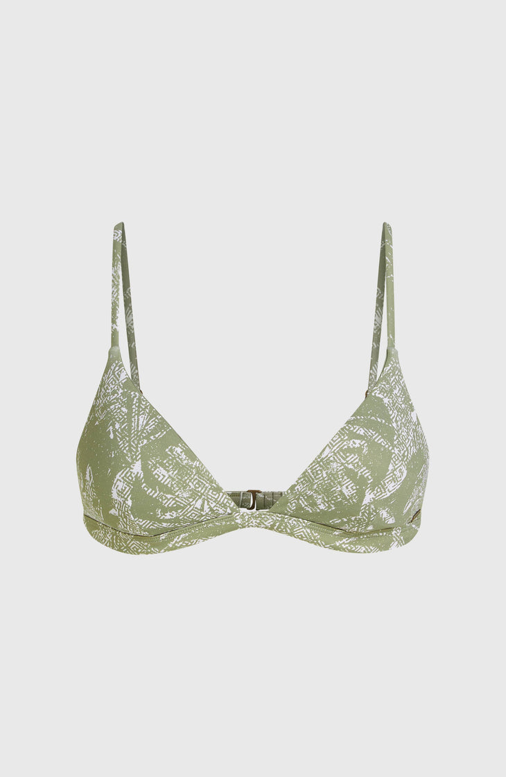 Haut de bikini Seaside Tri | Green Textured Jungle