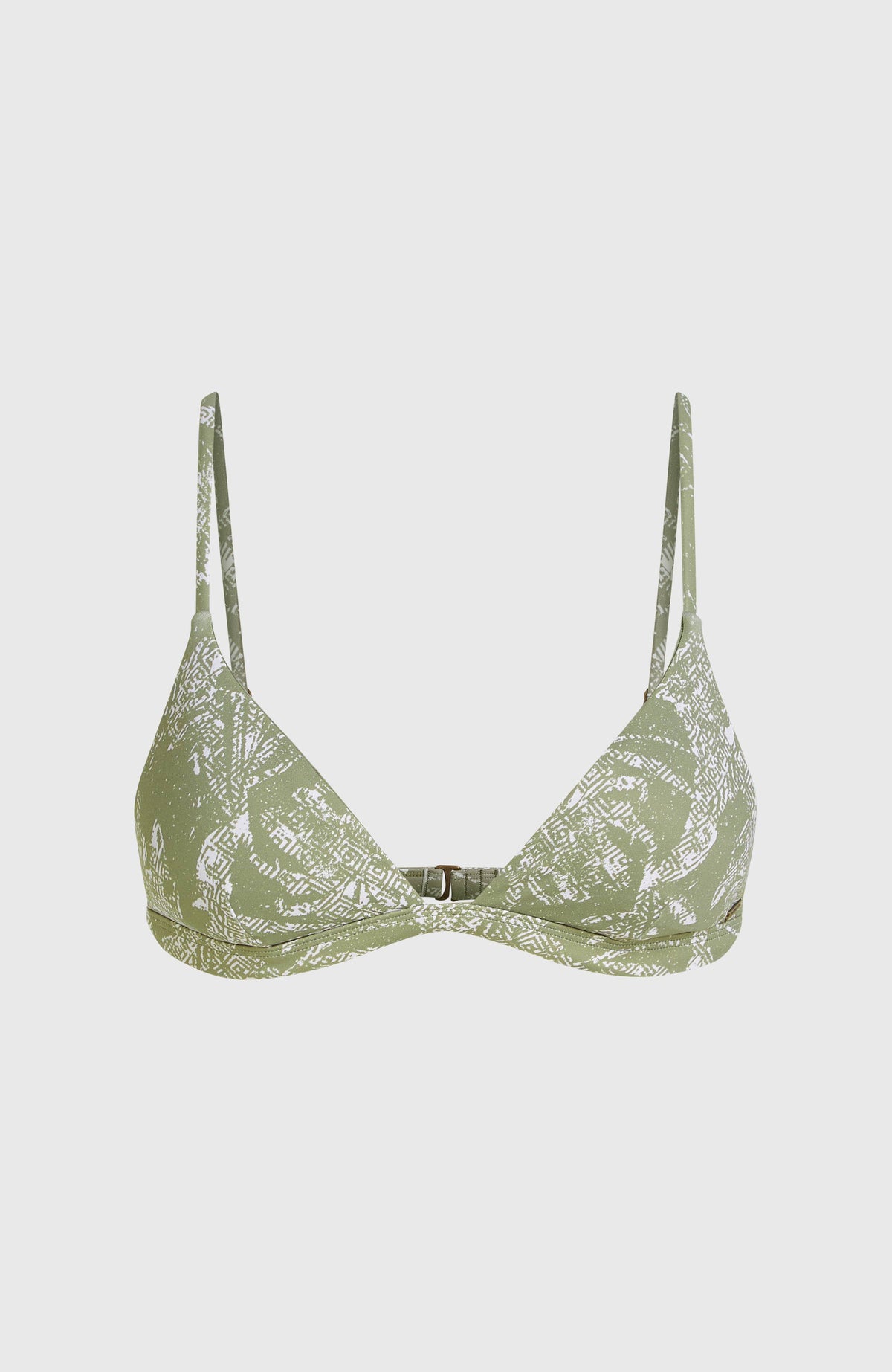 Haut de bikini Seaside Tri | Green Textured Jungle