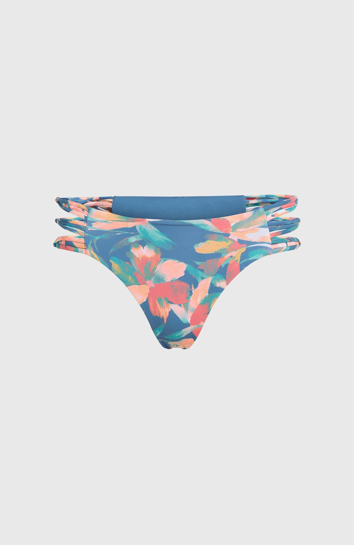 Bas de bikini avec bandes Boulders | Blue Painted Tropics