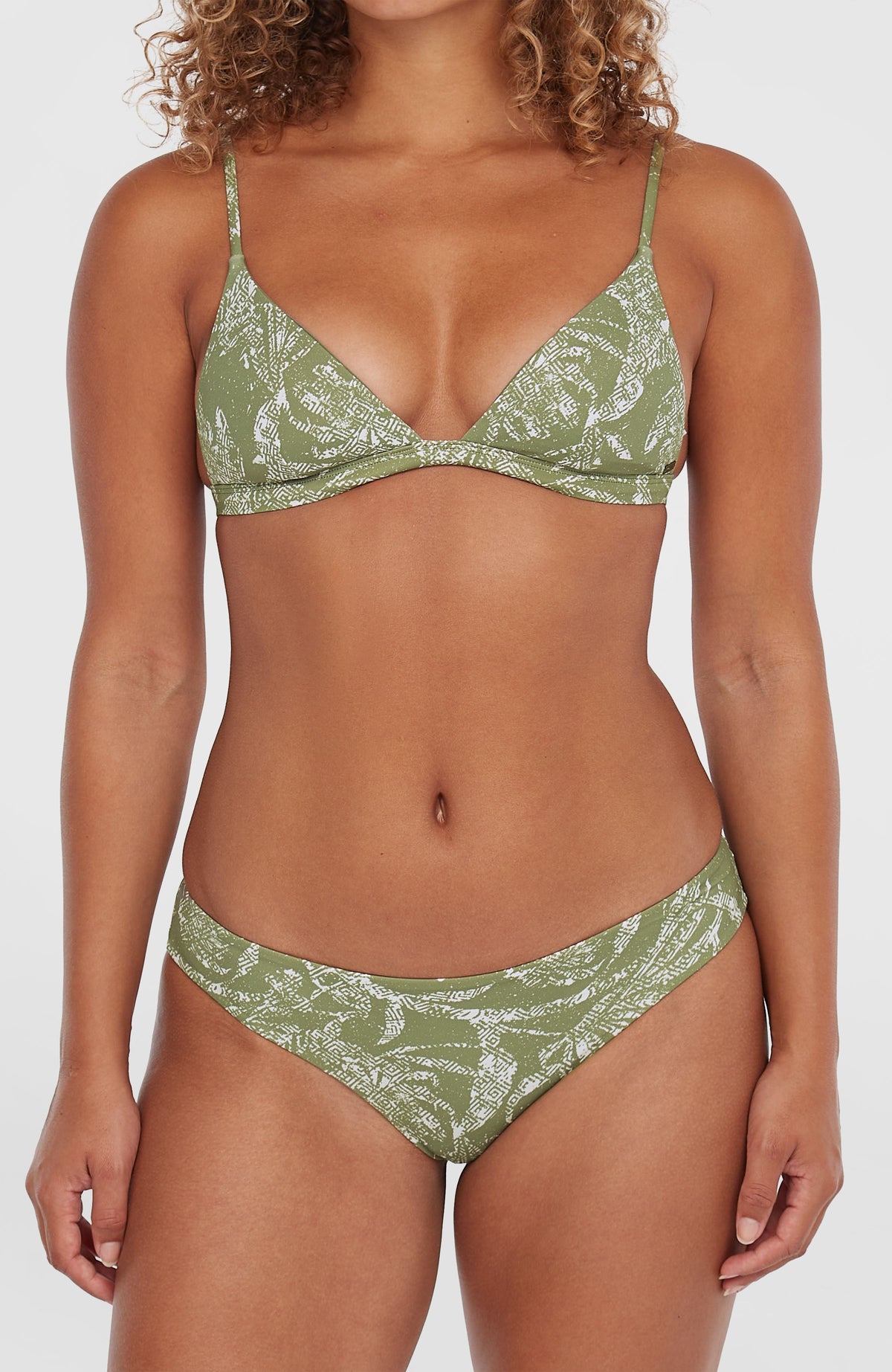 Bas de bikini Maoi | Green Textured Jungle
