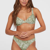 Haut de bikini à armature Elsie | Green Textured Jungle