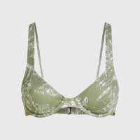 Haut de bikini à armature Elsie | Green Textured Jungle