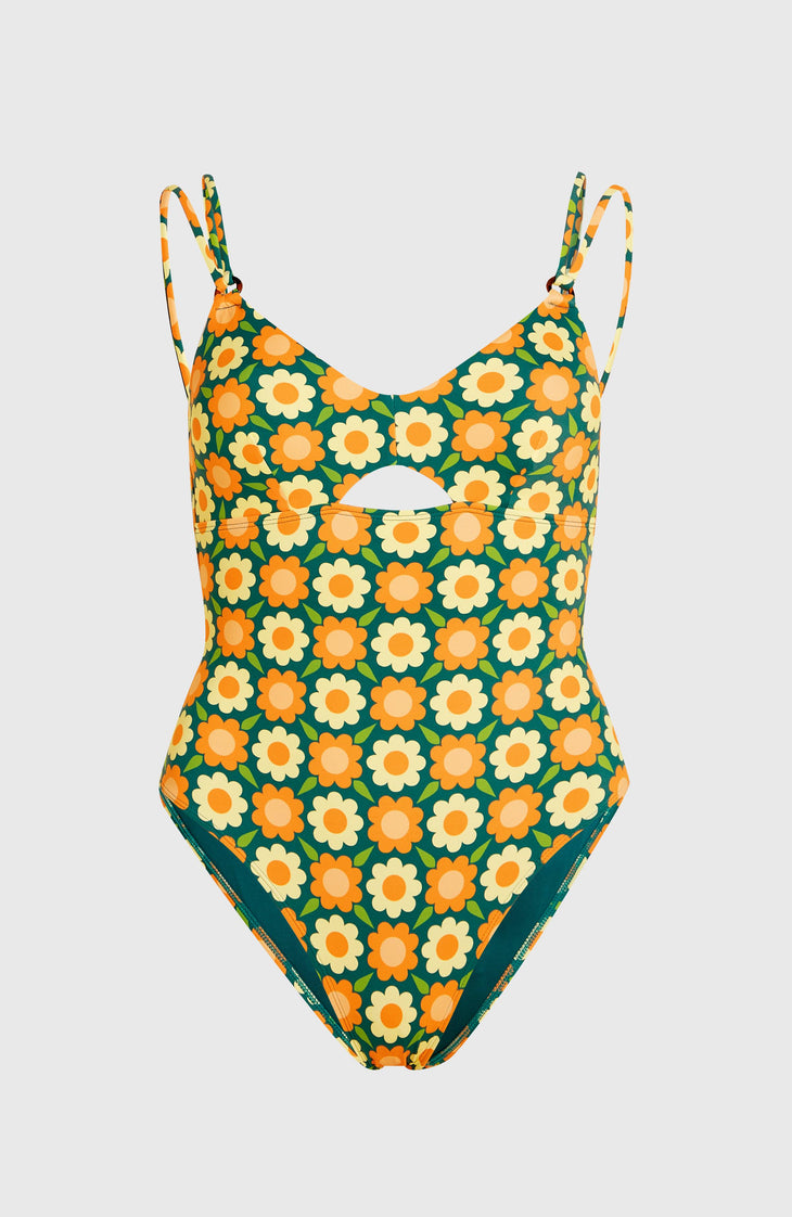 Maillot une pièce O'Riginals | Green Retro Flower