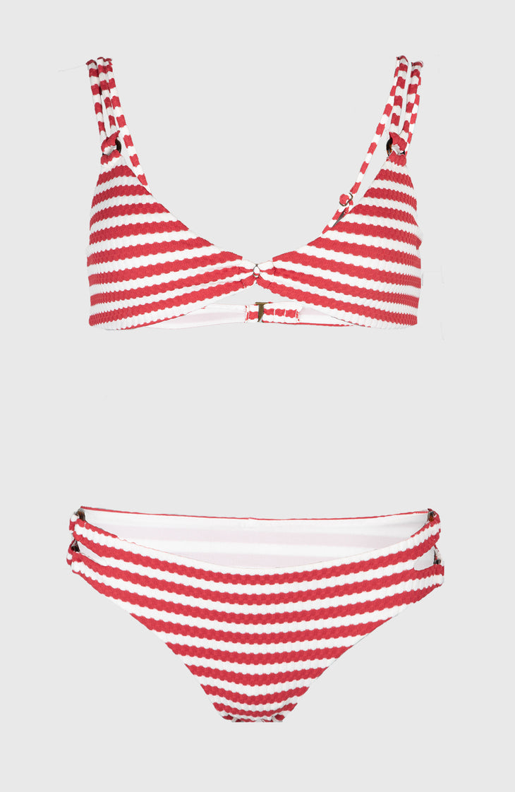 Ensemble de bikinis O'Riginals | White/Red Originals Stripe