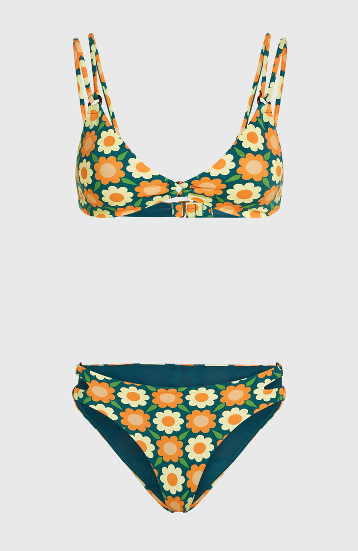 Ensemble de bikinis O'Riginals | Green Retro Flower