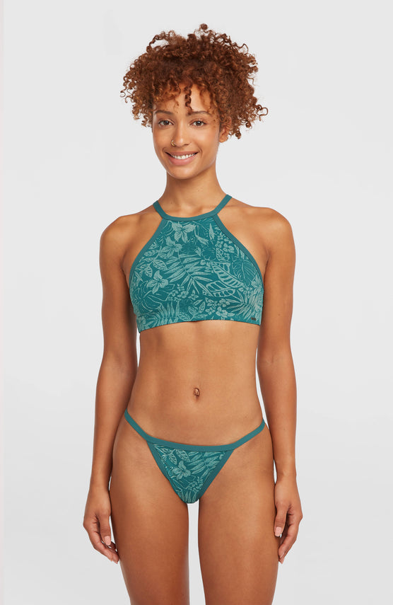 Ensemble de bikinis à col haut | Green Island Sky
