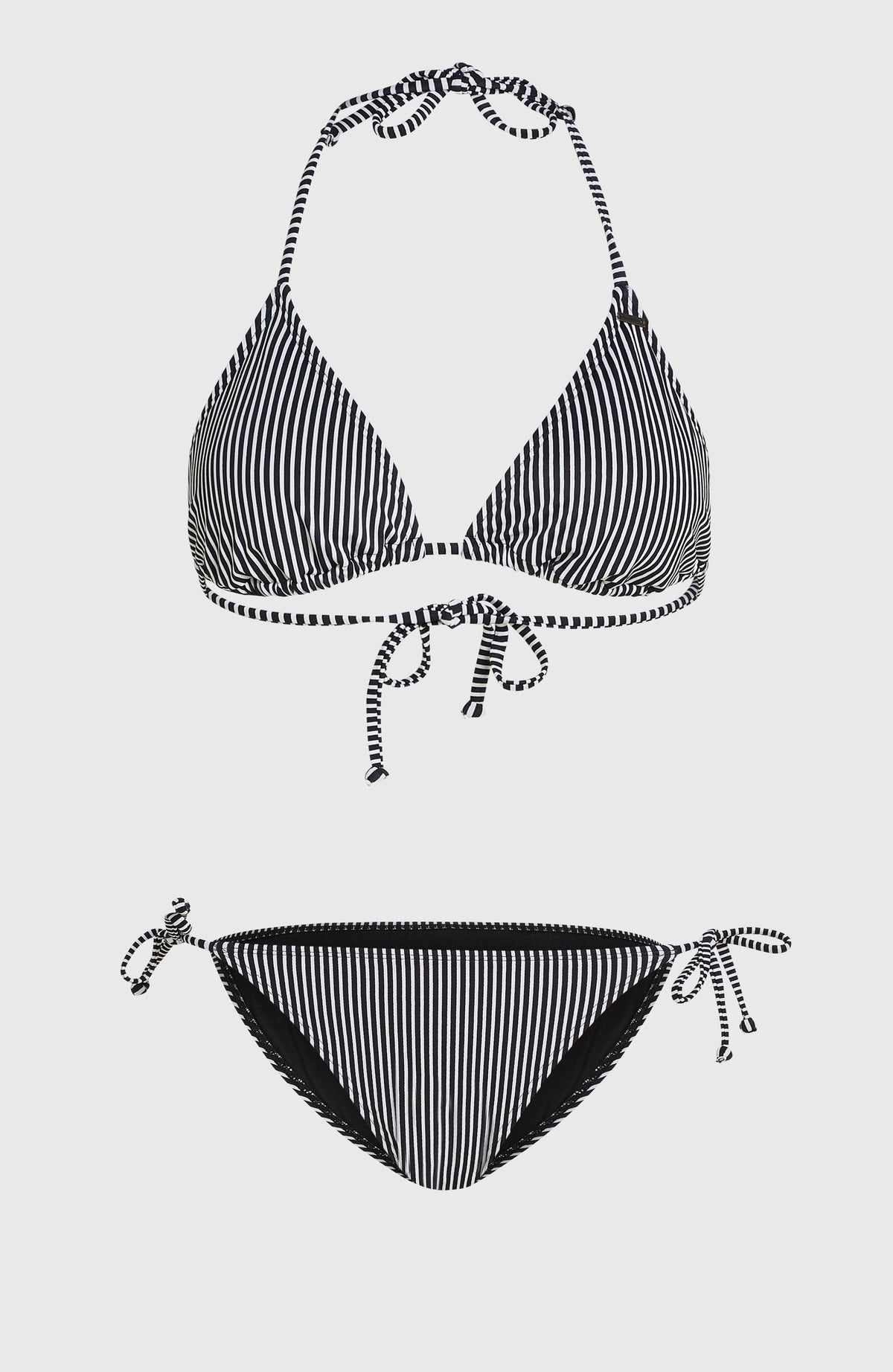 Ensemble de bikinis Essentials Capri Bondey | Black Micro Stripe