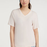 Tee-Shirt Manches Courtes Essential V-Neck | Peach Whip