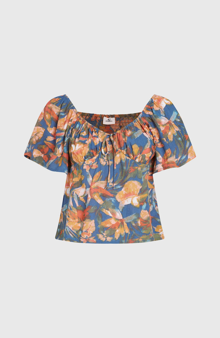 Haut en tissu Huges | Blue Painted Tropics