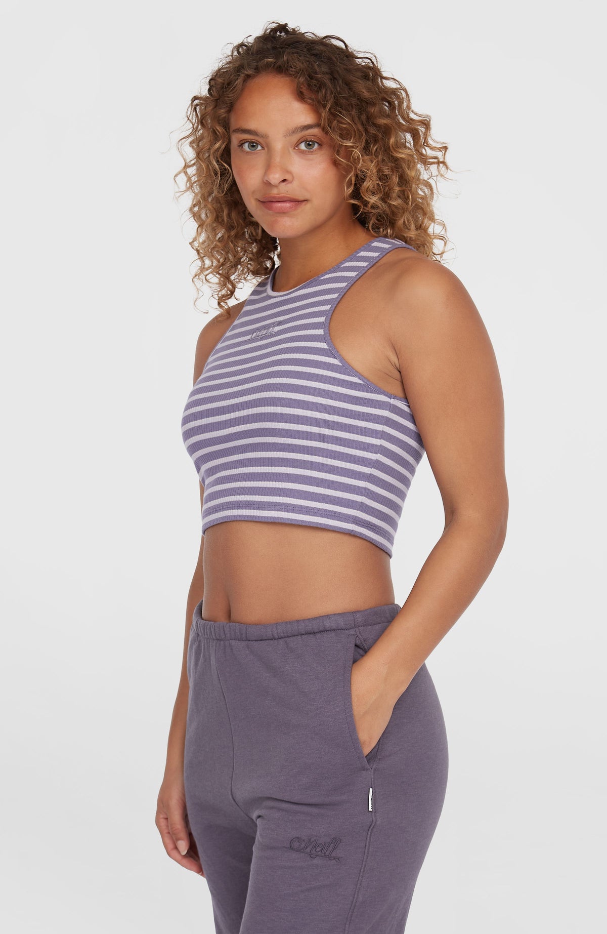 Débardeur Jess Rib | Purple Yarn Dye Stripe