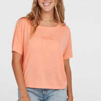T-shirt drapé Essentials Script | Coral Pink