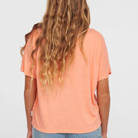 T-shirt drapé Essentials Script | Coral Pink