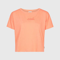 T-shirt drapé Essentials Script | Coral Pink