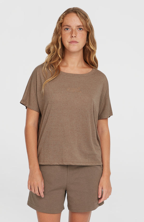 T-shirt drapé Essentials Script | Pure Cashmere