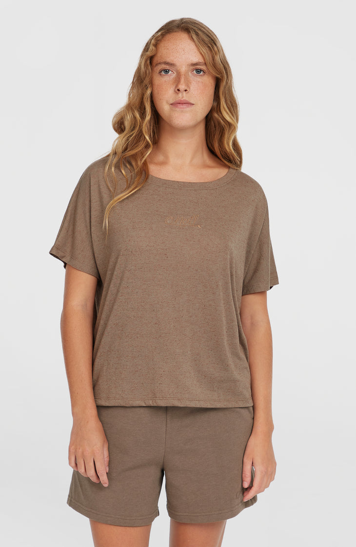 T-shirt drapé Essentials Script | Pure Cashmere