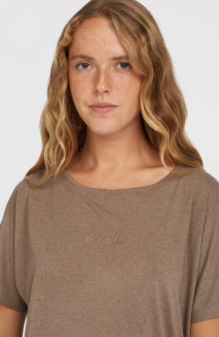 T-shirt drapé Essentials Script | Pure Cashmere
