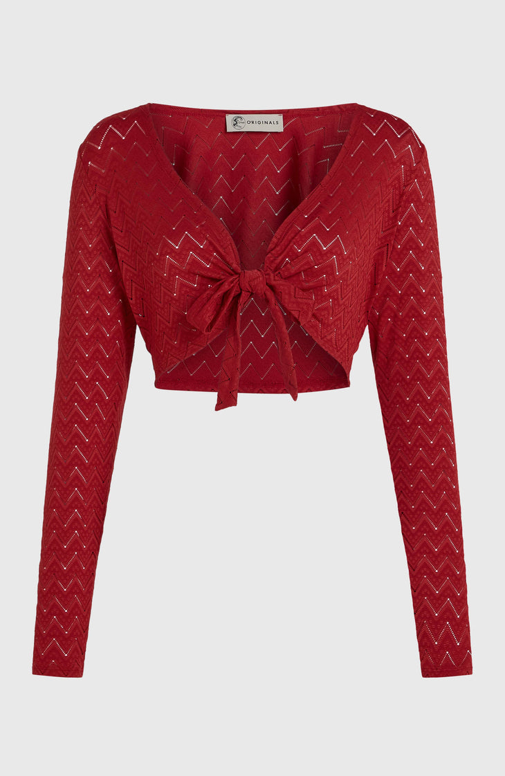 T-shirt manches longues noué O'Riginals | Midnight Poppy