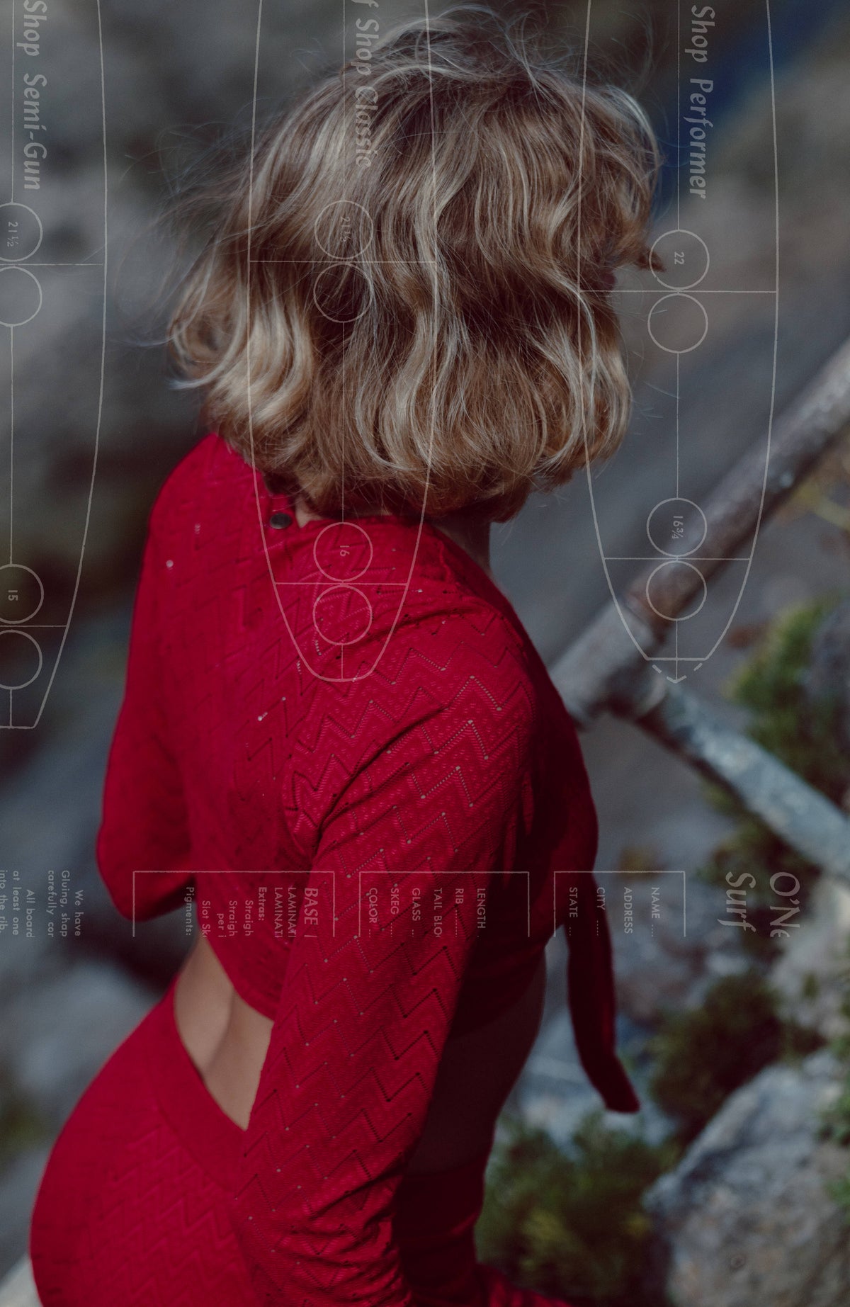 T-shirt manches longues noué O'Riginals | Midnight Poppy