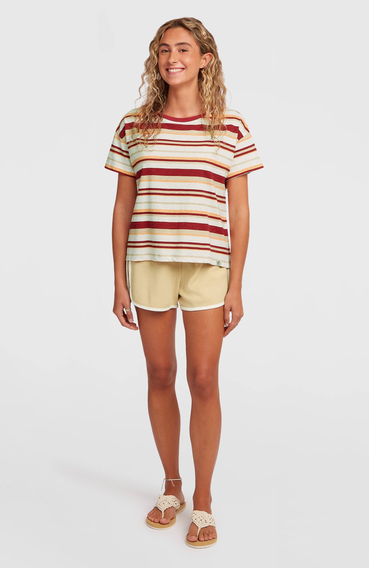 T-shirt O'Riginals Boxy Stripe | Beige Originals tee stripe