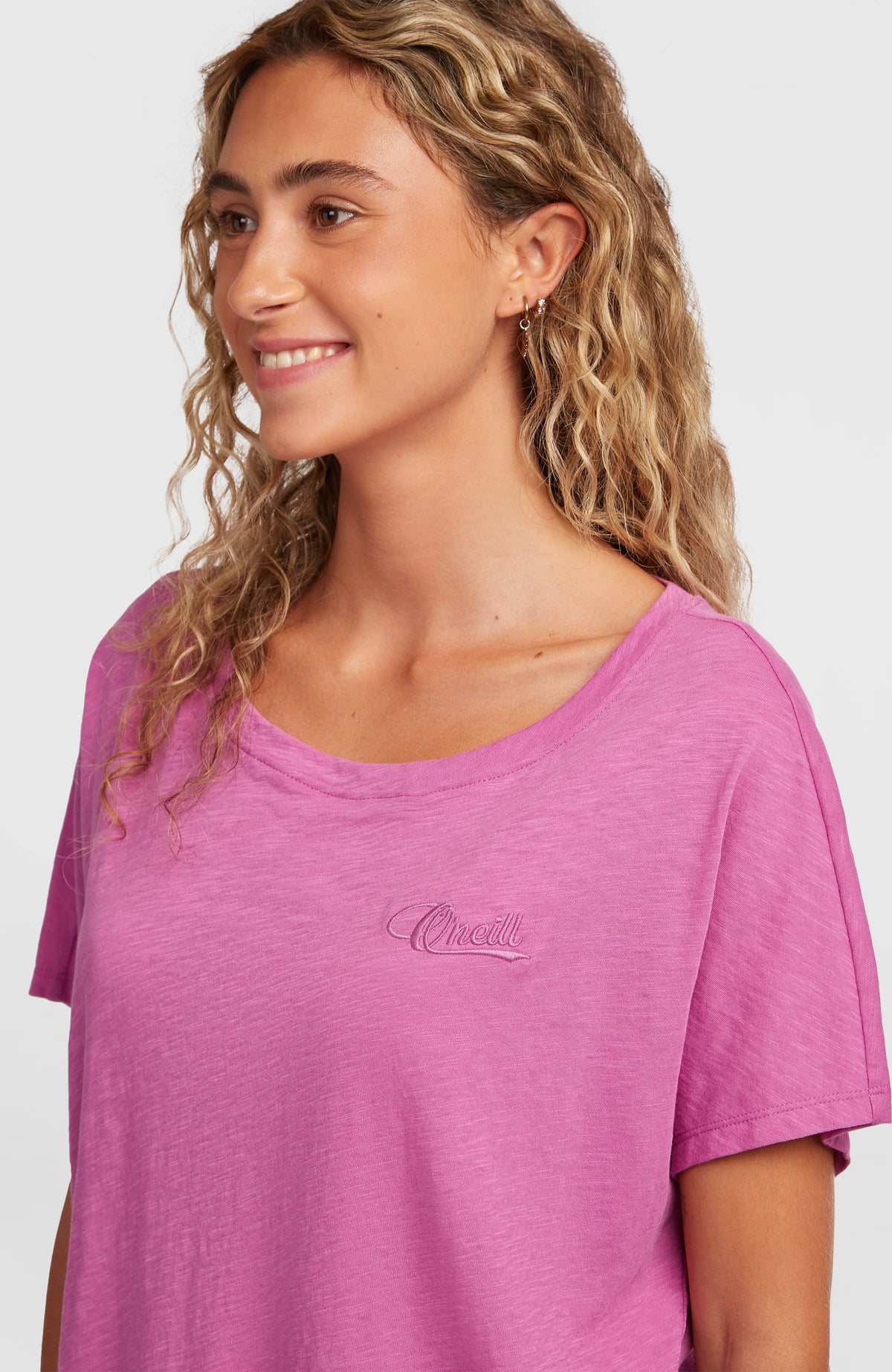 T-shirt Essentials O'Neill Script Scoop Neck | Electric Fuschia
