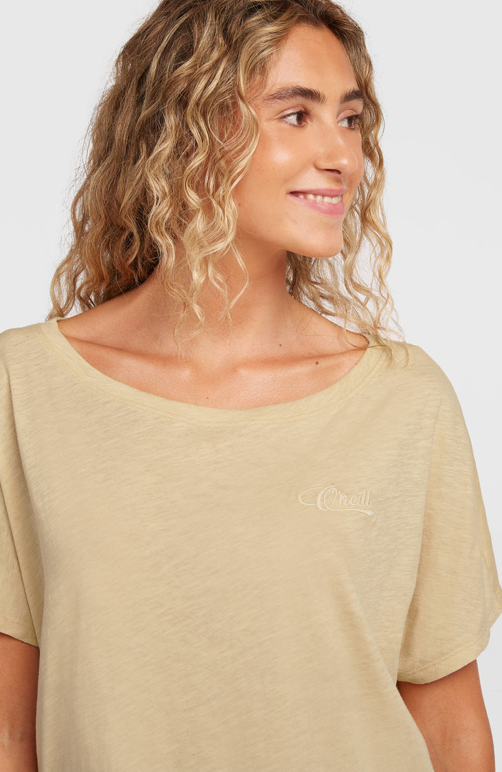 T-shirt Essentials O'Neill Script Scoop Neck | Cocoa Sand