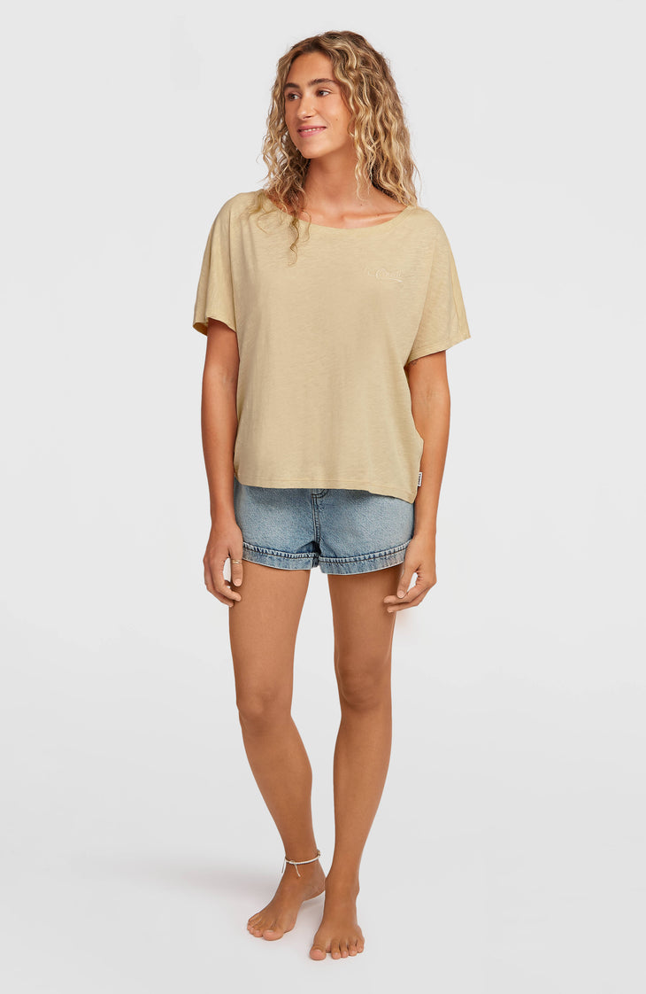 T-shirt Essentials O'Neill Script Scoop Neck | Cocoa Sand