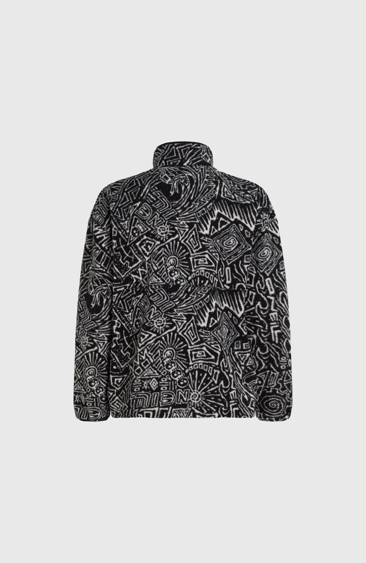 Polaire à poils longs et col demi-zip Surf Heroes | White/Black Sketcheritage