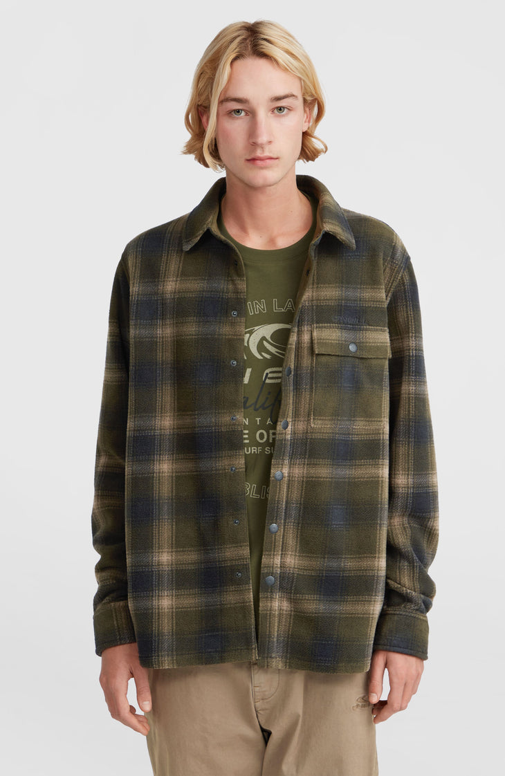 Chemise Superfleece | Green Check Small