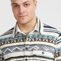 Chemise Superfleece | Grey Ikat Stripe