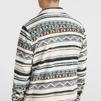 Chemise Superfleece | Grey Ikat Stripe