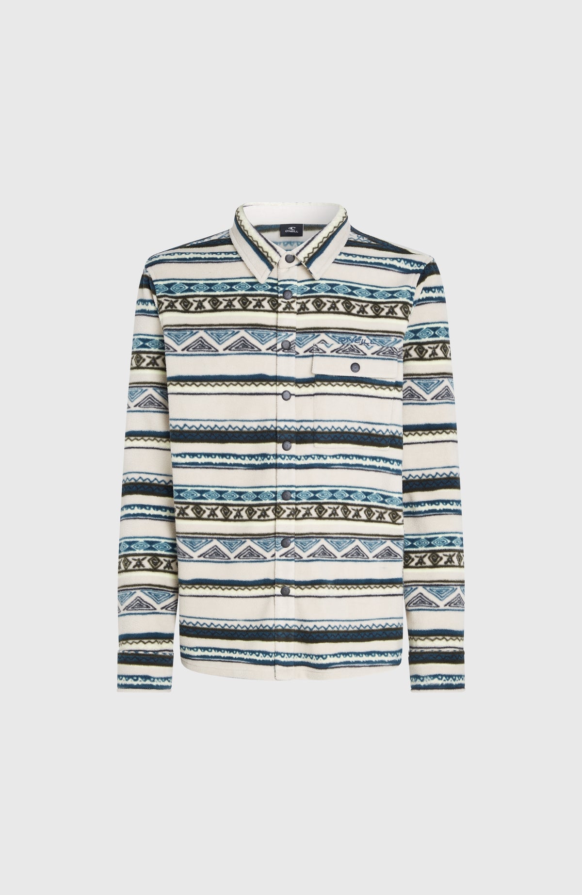 Chemise Superfleece | Grey Ikat Stripe