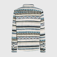 Chemise Superfleece | Grey Ikat Stripe