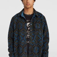 Chemise Superfleece | Black Retro Ikat