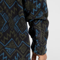 Chemise Superfleece | Black Retro Ikat