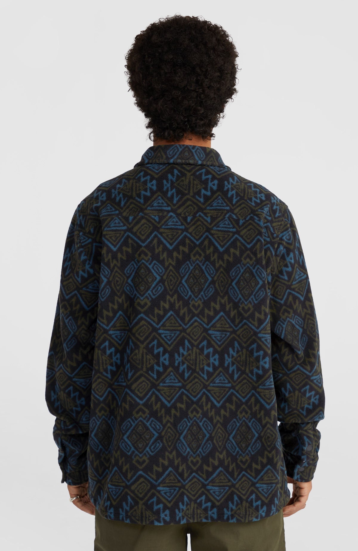 Chemise Superfleece | Black Retro Ikat