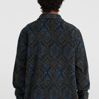 Chemise Superfleece | Black Retro Ikat