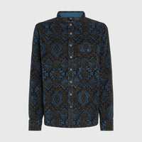 Chemise Superfleece | Black Retro Ikat