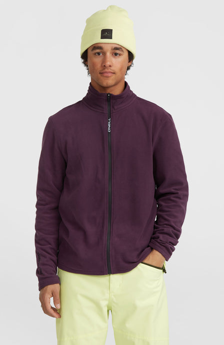 Polaire Jack's Polartec® 100 à zip intégral | Aubergine
