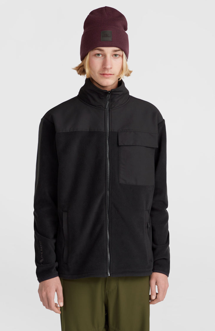 Polaire Utility Polartec® 200 à zip intégral | Black Out
